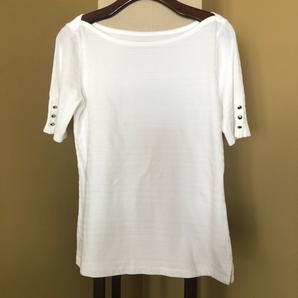 White Short Sleeve Top